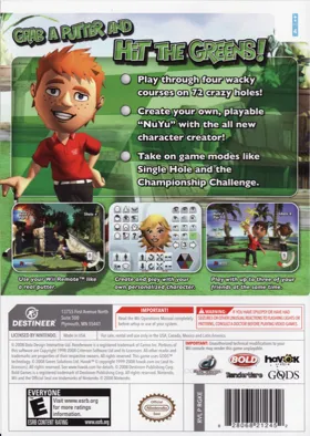 Kidz Sports- Crazy Golf box cover back